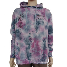 Wholesale 100% Cotton Tie Dyed winter plus size thicken warm sweatshirt pullover casual hoodies